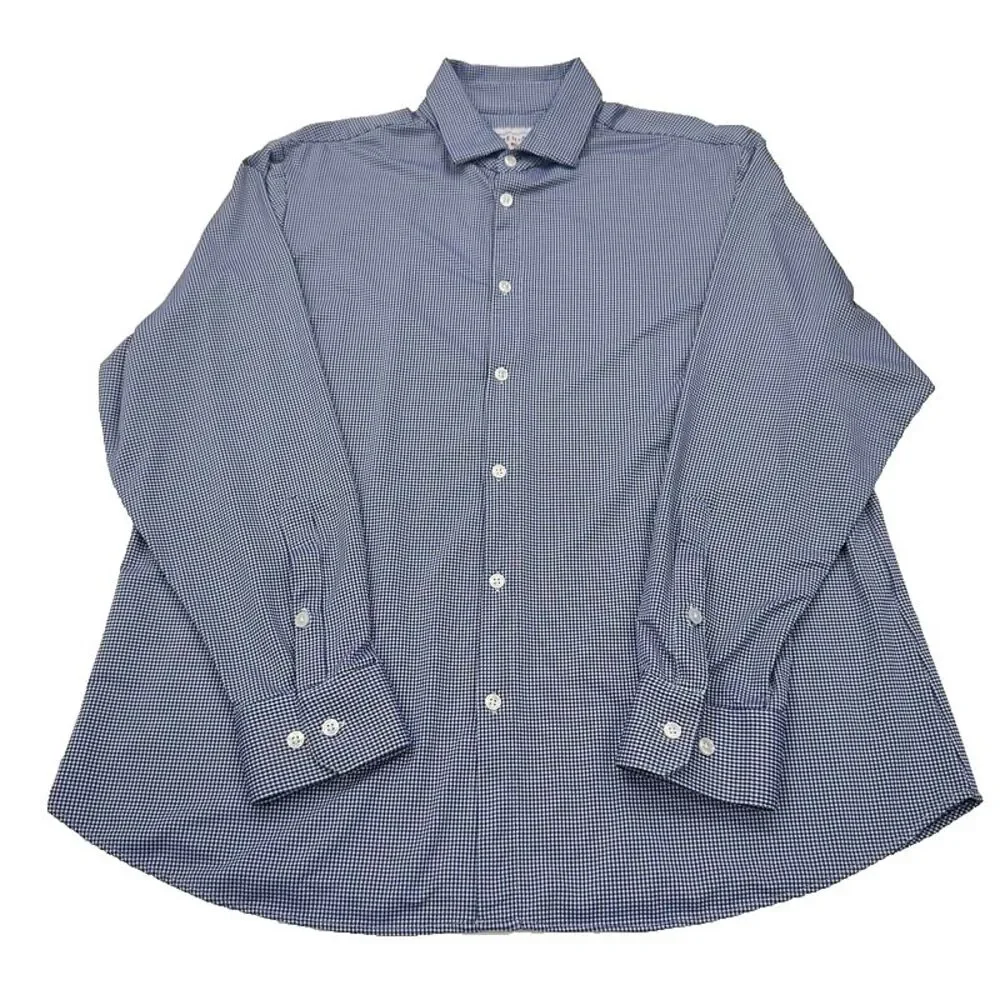 Mizzen Main XL Button Shirt Standard Fit Spinnaker Gingham Plaid Long Sleeve Men